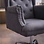 Grey High Back Design Ergonomic Executive Linen Office Chair