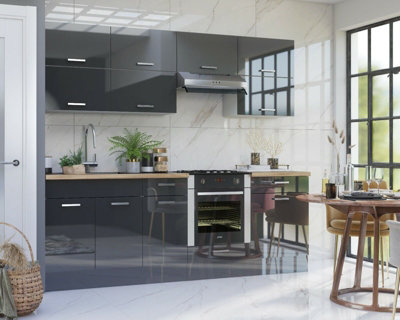 B&q white gloss kitchen deals wall units