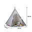 Grey Indian Kids Play Tent Teepee Tent Indoor Portable Playhouse