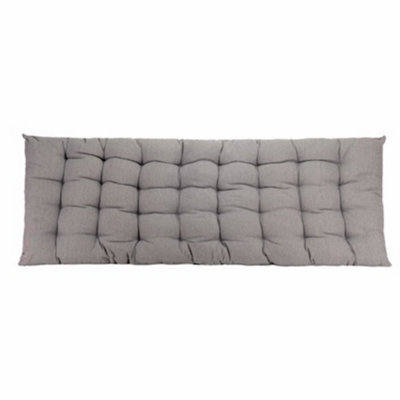 Grey Indoor Outdoor Furniture Garden Bench Cushion Seat Pad