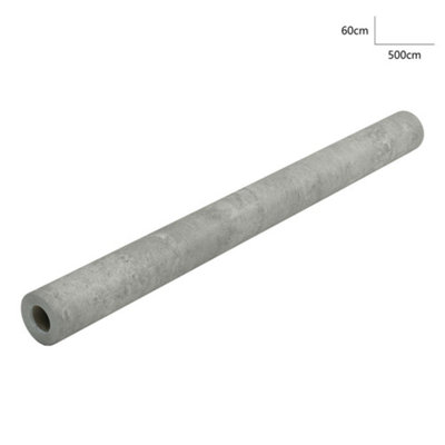 Grey Industrial Cement Effect Texture PVC Wallpaper Self Adhesive 5m