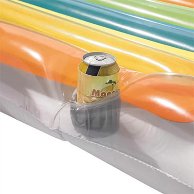 Grey Inflatable Fashion Designer Lounger Float Swimming Pool Bed Mat