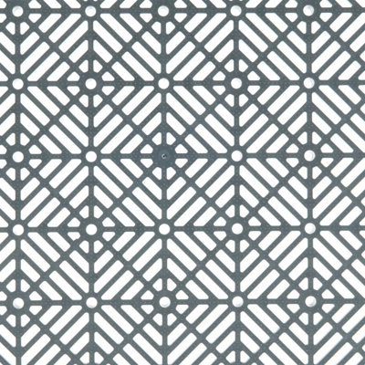 Grey Interlocking Plastic Garden Tiles - Pack of 9