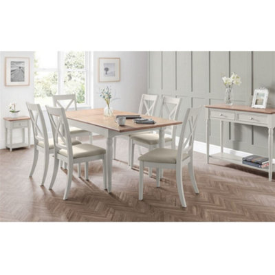 Grey Lacquered Dining Set (1 Table & 6 Chairs) at B&Q