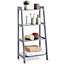 Grey Ladder Shelf Unit 4 Tier Storage Display Stand Rack Home Bathroom Christow