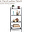 Grey Ladder Shelf Unit 4 Tier Storage Display Stand Rack Home Bathroom Christow