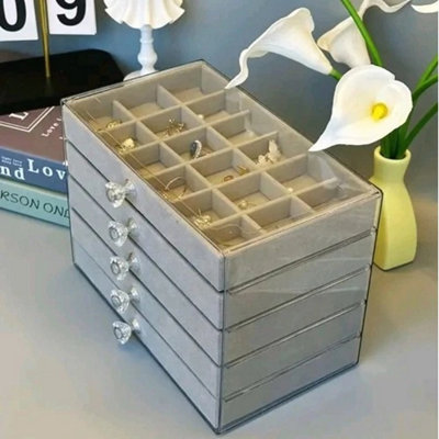 Jewelry Box Organizer Functional Leather Jewelry Storage Case For Women