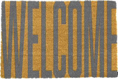 Grey Large Full Welcome Doormat