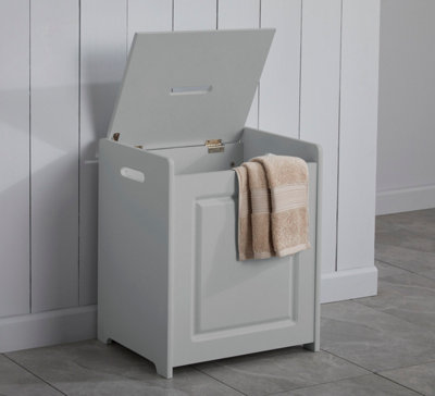 Grey Laundry Bathroom Laundry Storage Hamper - 4