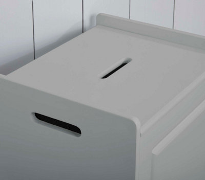 Grey Laundry Bathroom Laundry Storage Hamper - 6