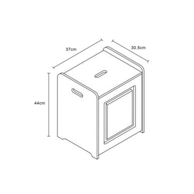 Grey Laundry Bathroom Laundry Storage Hamper - 7