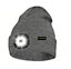 Grey LED Light Up Beanie Hat Rechargeable Adult Running Hat 50 Lumens 30M Range
