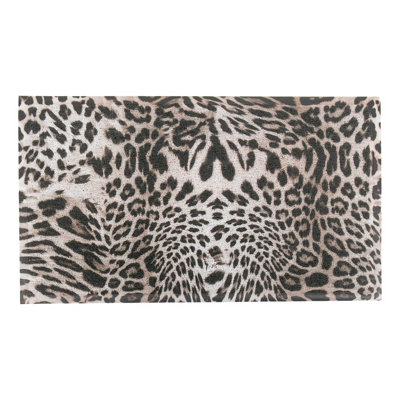 Grey Leopard Print Doormat (70 x 40cm) - 3