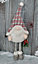 Grey Light Up Christmas Gnome Standing Festive Plush Decoration With Bells 68cm