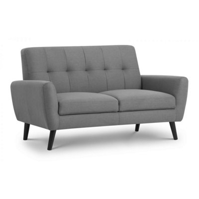 Grey Linen Fabric 2 Seater Sofa