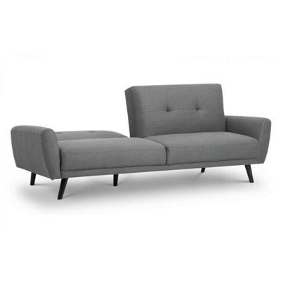 Grey Linen Fabric Sofa Bed - 2 Seater