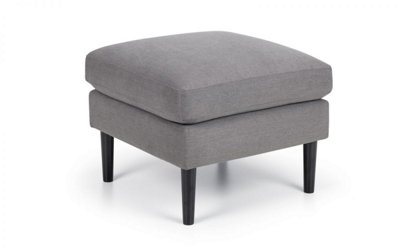 Black store linen ottoman