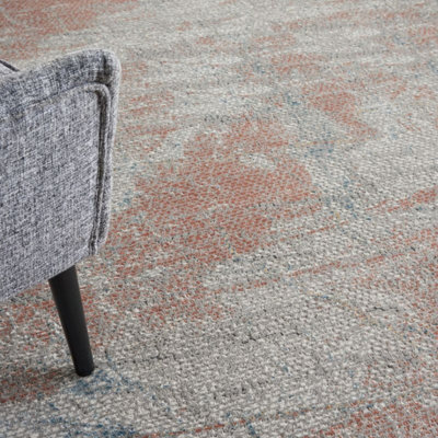Grey Luxurious Modern Easy to Clean Abstract Rug for Living Room, Bedroom - 160cm X 221cm