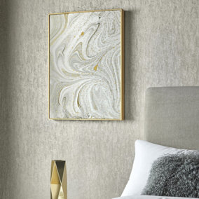 Grey Mable Luxe Metallic Gold Framed Printed Canvas