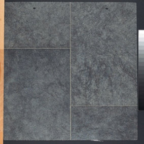 Grey Marble Effect Anti-Slip Vinyl Flooring For LivingRoom, Hallways, Kitchen, 2mm Vinyl Sheet-2m(6'6") X 2m(6'6")-4m²