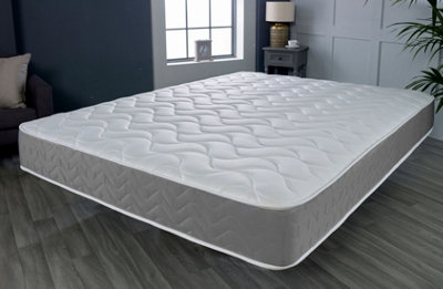 Grey Memory Foam Hybrid Sprung Mattress 4ft Small Double (120cm x 190cm)