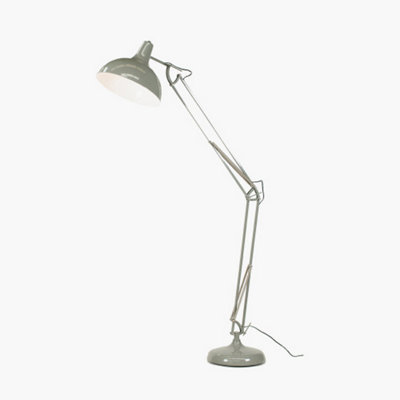Grey Metal Task Floor Lamp For Living Room