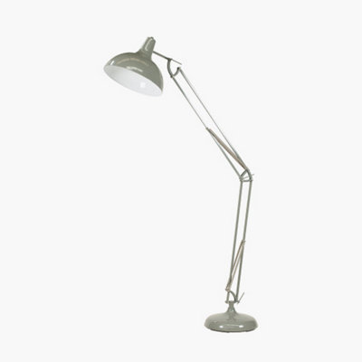 Grey Metal Task Floor Lamp For Living Room