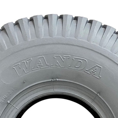 grey mobility scooter tyres 260 x 85, block tire, 3.00-4, non marking ...