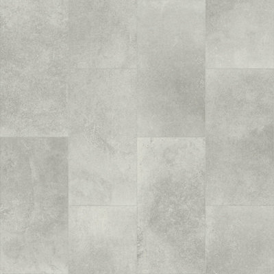 Grey Modern Concrete Effect AntiSlip Vinyl Flooring For Kitchen