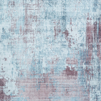 Grey Modern Easy to Clean Abstract Rug for Living Room, Bedroom - 120cm X 170cm