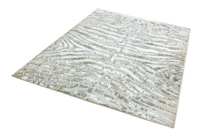 Grey Modern Easy to Clean Animal Rug For Dining Room Bedroom And Living Room-160cm X 230cm