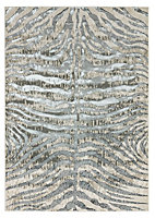 Grey Modern Easy to Clean Animal Rug For Dining Room Bedroom And Living Room-80cm X 150cm