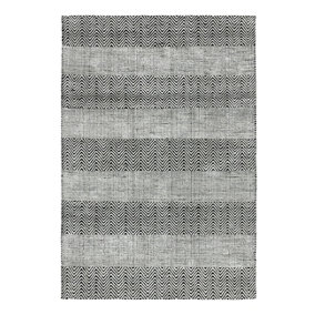 Grey Modern Geometric Graphics Handmade Easy to Clean Rug for Living Room and Bedroom-100cm X 150cm