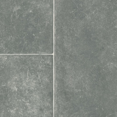 Grey Modern Marble Effect Anti-Slip Vinyl Flooring for Bathroom ...