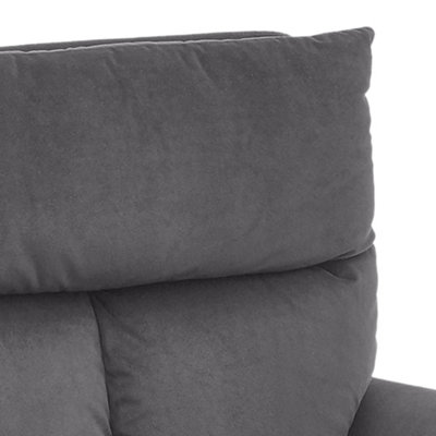 Grey Modern Upholstered Swivel Armchair with Legs 94cm H