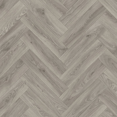 Grey Modern Wood Effect Anti-Slip Vinyl Flooring for Home, Shops, Offices, 3.5mm Thick Vinyl Sheet-5m(16'4") X 4m(13'1")-20m²