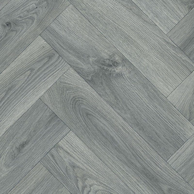 Grey Modern Wood Effect Anti-Slip Vinyl Flooring for Home, Shops ...