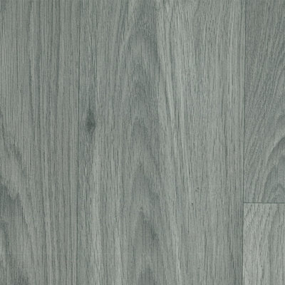 Grey Modern Wood Effect AntiSlip Vinyl Flooring For Kitchen, Bathroom