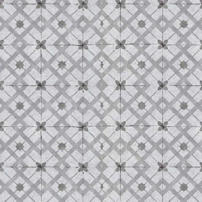 Grey Moroccan Tiles Wallpaper Geometric Retro Vinyl Paste The Wall Erismann