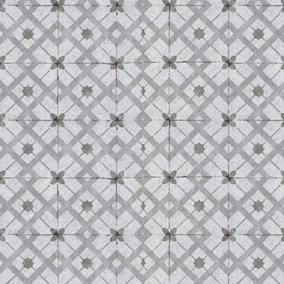 Grey Moroccan Tiles Wallpaper Geometric Retro Vinyl Paste The Wall Erismann