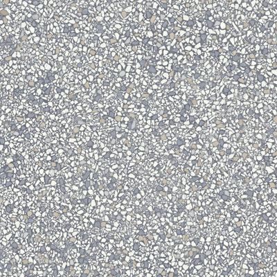 Grey Mosaic Effect Anti-Slip Vinyl Flooring For LivingRoom, Kitchen, 2.8mm Thick Cushion Backed Vinyl-2m(6'6") X 3m(9'9")-6m²