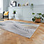 Grey/Multi Nature Print Luxurious Modern Easy to clean Rug for Dining Room-120cm X 170cm