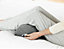 Grey Multipurpose Memory Foam Pillow - Neck, Lumbar or Knee Support Cushion or Foot Rest - Measures 14 x 28 x 36cm