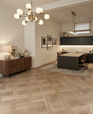 Grey Oak Basketweave Engineered Parquet Hardwood Flooring - 1sqm