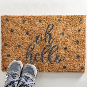 Grey Oh Hello Doormat - Regular