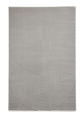 Grey Optical 3D Washable Modern Abstract Dining Room Bedroom & Living ...