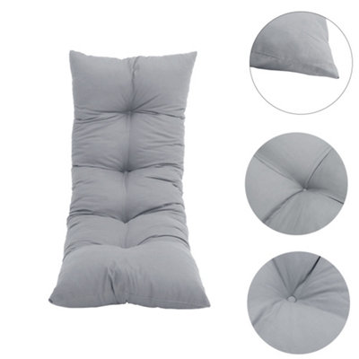 Grey Outdoor Bench Cushion Patio Furniture Chair Cushion Tufted