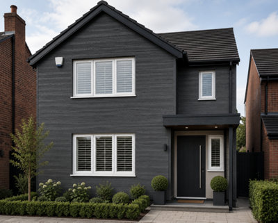 Grey Outdoor Exterior Wall Cladding Panels 290cm Interlocking Composite ...