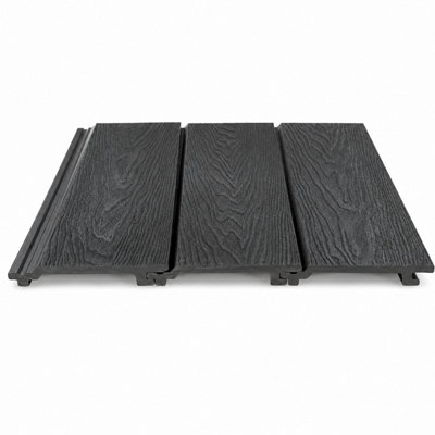 Grey Outdoor Exterior Wall Cladding Panels 290cm Interlocking Composite ...