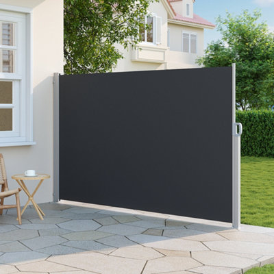 Grey Outdoor Garden Retractable Sun Protection Sunshade Privacy Screen ...